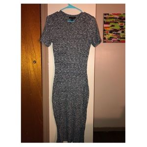 Grey Knitted Bodycon Dress